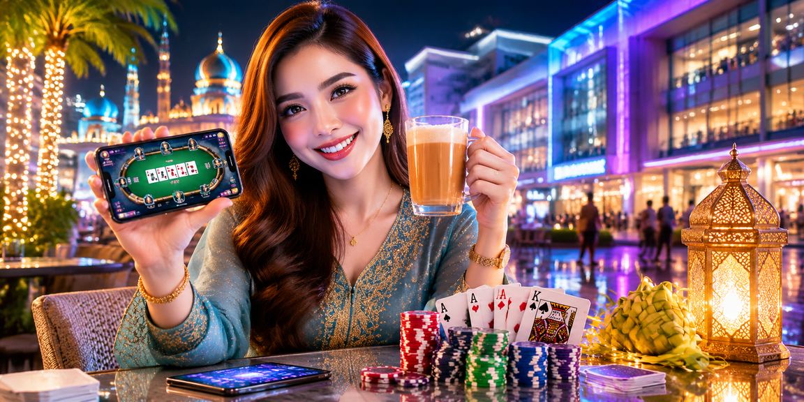 Suasana taruhan dalam talian sempena Hari Raya di Johor Bahru melalui aplikasi mega88